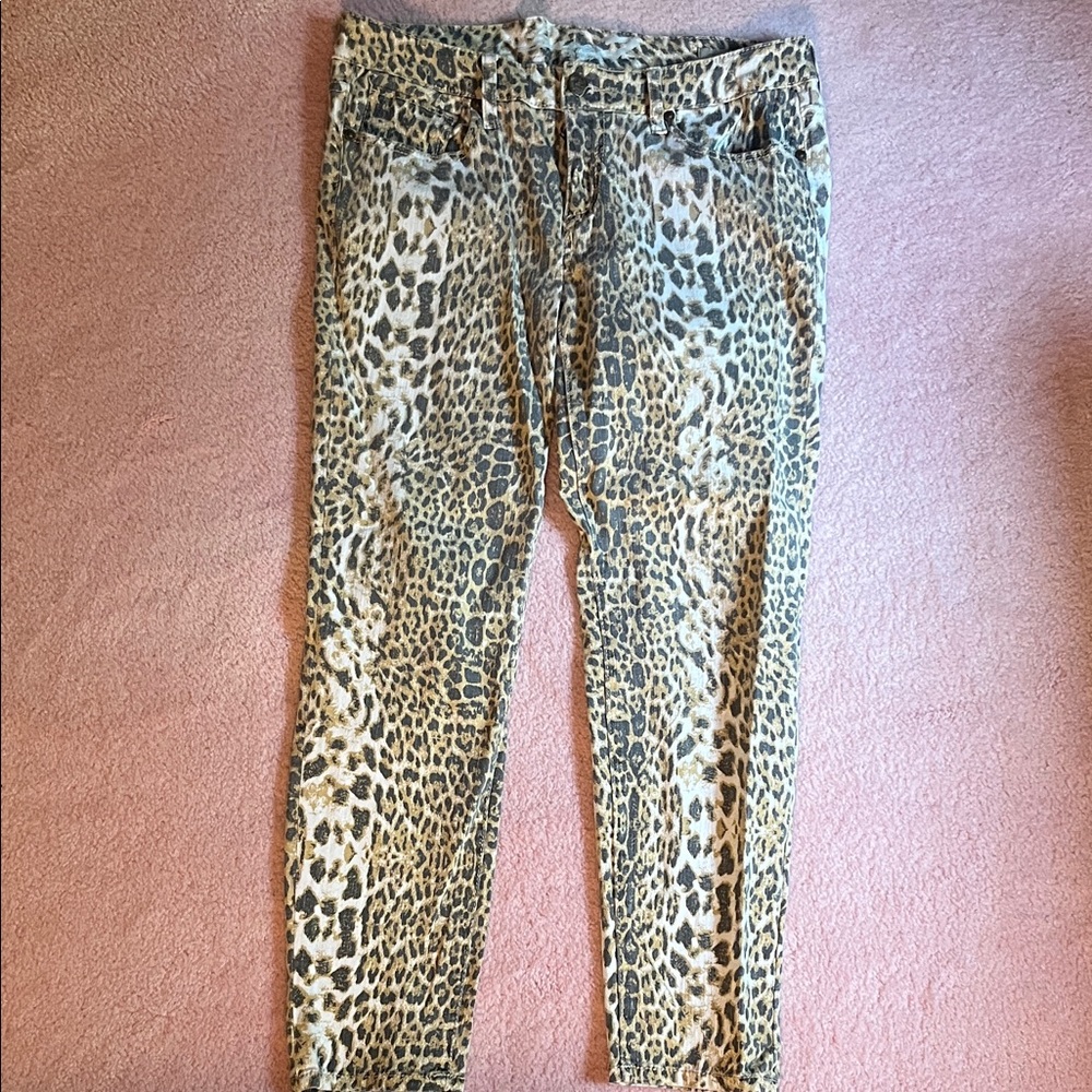 Seven7 Leopard Print Women Jeans
